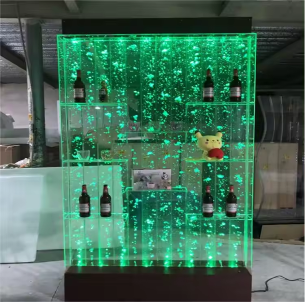 Large Custom screen wine cabinet water curtain wall background partition living room fish tank water curtain - Image 2